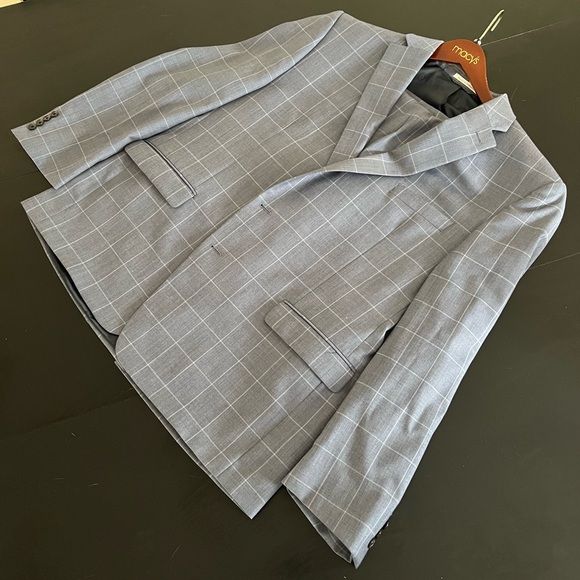 Men's Classic-Fit UltraFlex Stretch Plaid Suit, and Pants model as ref only - Picture 4 of 9